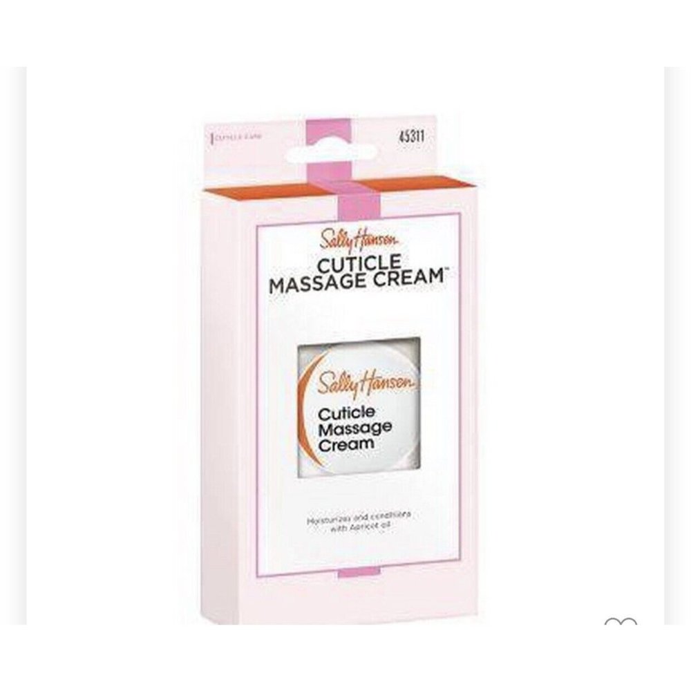 New Sally Hansen Cuticle Massage Cream Apricot Oil Manicure Nails 0.4 oz